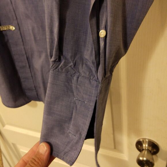 Brooks Brothers vintage Makers dress shirt mens L Large 16.5-4 blue made in USA - Picture 4 of 8